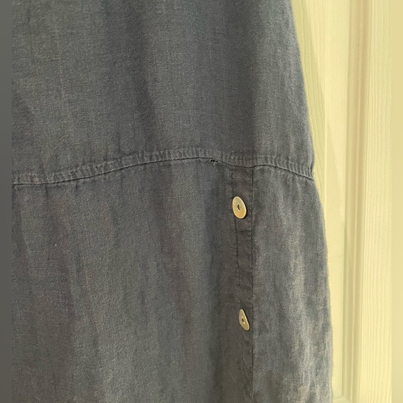 ✨ Lungo L’arno Navy Linen Midi Dress – Size 1X – Read Description - Picture 6 of 10